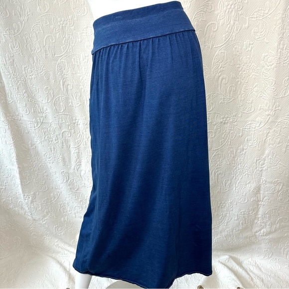 J.Jill Purejill Indigo Blue 2-Piece Pull-on Midi Skirt and Tunic - Picture 8 of 15
